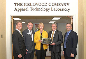 Steve Jorgensen, then-HES dean; James Jacobsen, former Kellwood executive; Kitty Dickerson, former department chair of TAM; Michael Kramer, CEO and president of the Kellwood Co; Scott Mannis, Kellwood executive.